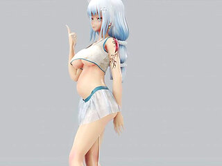 [mmd] Girl Frontline Hk416- Rumor Transparent Miniskirt Pregnancy Half Breasts Exposed