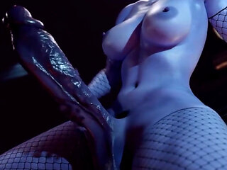 Big Breast Transgender Widowmaker Being Nasty by Jerking off Her Tasty Fat Wet Cock