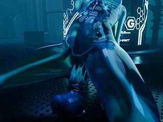Gifdoozer Slime Tifa Dildo Play: Intense Masturbation with a Huge Dildo, Tight Pussy Gaping, and Cum-hungry Ass