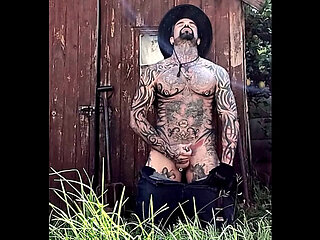 Cowboy Jerk off, I shoot my load.