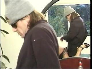 Well favored black girl with perfect body takes two cocks in all her holes