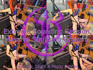 Jasmine_dlight & Peggy Deville - Extreme Sounding Session - Massive Squirting Orgasm