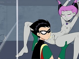 Eighteen Titans Episode 6 - Jinx Pussy training and Raven Big Gray ass
