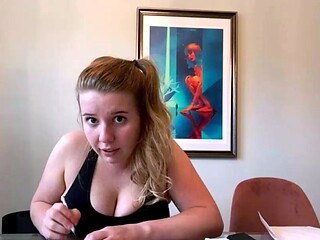 Big boobs milf masturbates with her dildo