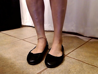 Black Ballet Flats Shoeplaying Anklet