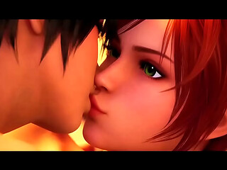 Talim x Amy Sorel lesbian kissing (Soul Calibur VI/ AI generated)