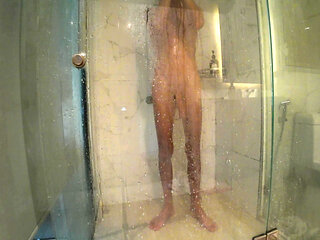 Washing My 9 Inch Girthy Cock