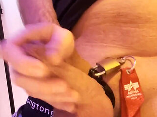 Sub Puppy Explodes Cum After Release of His Chastity Cage