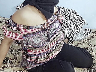 Really Indian Hot Wife Wearing Arabic Hijab on Live Webcam Plays with Husband S Big Cock