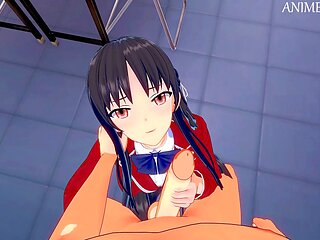 Suzune Horikita from Classroom of the Elite gets uncensored three-dimensional anime action