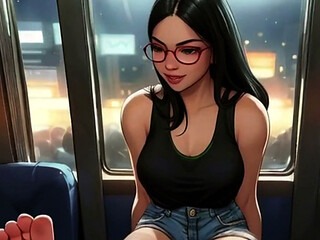 Lin's Friends Join in on Pleasing Your Cock