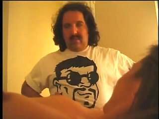 Legendary hunk Ron Jeremy pounds a sexy brunette doggy style