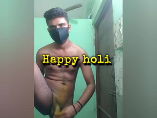 Indan Happy holi 2026 Big colour cock . Big black colour cock