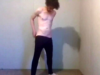 Trying Clothes on Dressing and Undressing - Black Jeggings Part 7