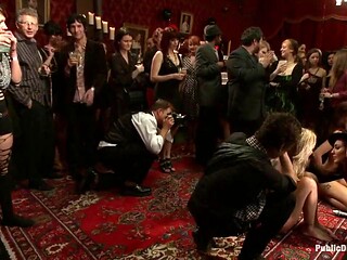 Ryder Goodees Cattle Prod Birthday Bash: Simone Sonay Bowed by Big-Tits Femdom