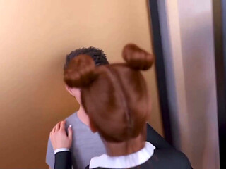 My Boss Secretary Fucks Me in the Office While the Boss Is Right There and He Catches Us
