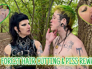T4t Forest Hair Cutting & Piss Reward