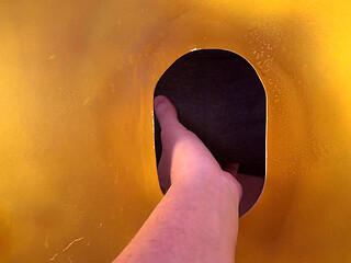 His cut cock made me so horny at the GloryhOLe