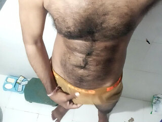 I took out my black cock from my underwear and shook it vigorously, due to which my cock became wet and started leaking.