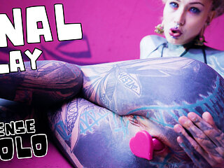 Solo Anal Fisting - Toys and Plugs for Tattoo Girl - Asshole Streching