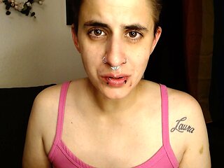 Sick Girl Makes a Snotty Mess All Over Her Face