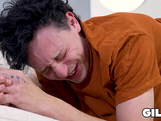 GilfAf- Granny Claire Knight Spanks Masturbating Lad and Rides Him Hard