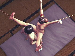 Hatano Miwa Oil Fuck - Big Ass Lifted for Intense Side-Fuck - Virgin Pussy Filled with Cum Japanese 3D Hentai