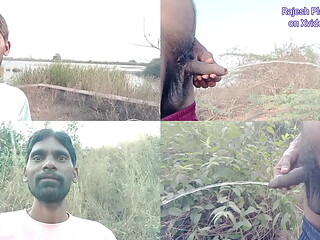 Rajesh Playboy 993 Public Outdoor Jungle Pissing Near the Lake. Golden Shower Spanking Bubble Butt Hanging Balls Hairy Cock
