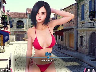 Teen redhead stars in a double homework porn game