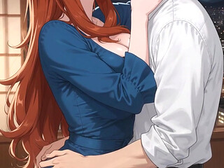 Mei, 18-year-old teen with big ass and delicious tits rides her coworker's cock on her own desk - General Content