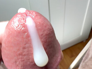 suddenly my penis squirts thick white cream out of the hole