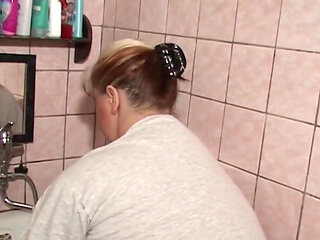 My monster boob stepmom takes a shower