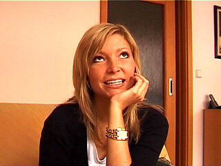 Horny Blonde MILF Smiles Seductively Ready for Filthy Fun