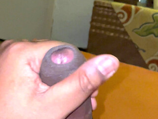 Black gay masturbating fat black cock