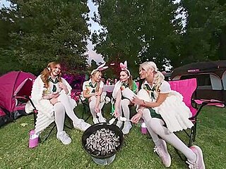 Emma Rosie, Aria Valencia, Selina Imai - Sorority Hookup Camp: Girl Scouts