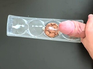 Sperm sprinkled on cake
