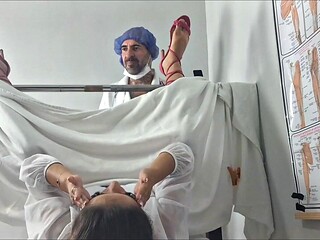 Gyno Fingers Bride While Cuckold Husband Watches Her Squirt