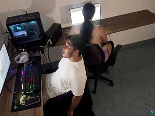 Office Mates Fuck Hard All Night - Squirting Anal & Big Tits Blowjob