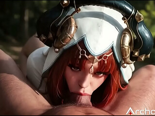 This incredible cosplayer seduced me, so I fucked her in the woods [AI]