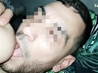 Seducing her with nipple sucking and breast admiration