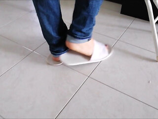 Foot Worship During Houseworks