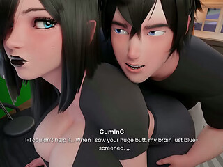 Mansion Days [ TABOO Hentai Game ] Ep.16 DOGGYSTYLE FUCK my GOTH STEP SISTER !