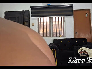 Fat Ass Ebony MILF Cleaning Naked