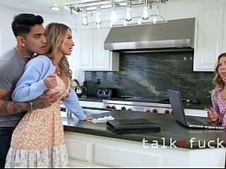 Hot stepmom seduces son's best friend in an FFM threesome