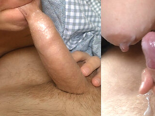 Stepbrother, let me play with your foreskin and suck cock
