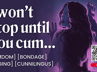 ASMR Audio Porn: Femdom Fucks Her Submissive Male On a First Date - Bondage &amp_ Edging - Erotic Audio Roleplay