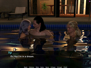 Paradise City by Twisted Arch - Poolside Threesome with My Wife and a Party Professional, Cum Swap Kiss 16