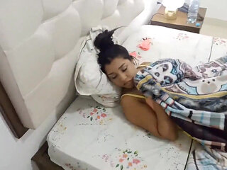 18 year old brunette big saggy tits from New York United States fucking her stepbrother's big dick part 3