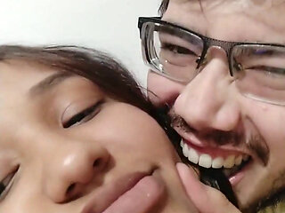 18 year old brunette big saggy tits from New York United States fucking her stepbrother's big dick good man