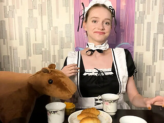 Master's sexy maid gives special private pleasure